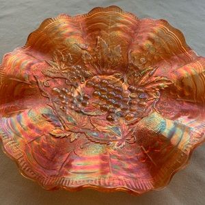 Carnival glass bowl